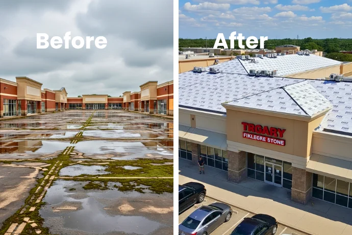 commercial-roof-replacement-retail-center-houston-before-after.webp
