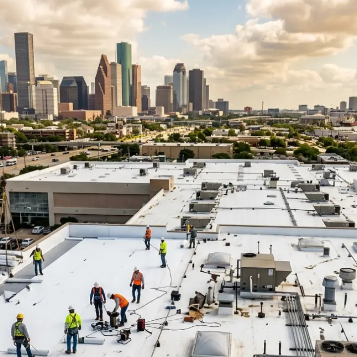 Commercial roofing in Houston, TX.