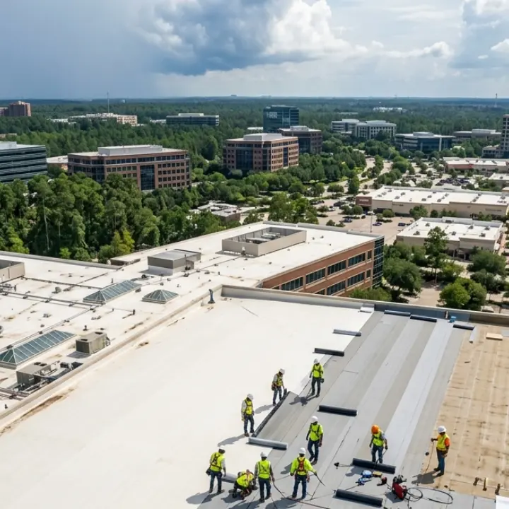 Commercial roofing in The Woodlands, TX
