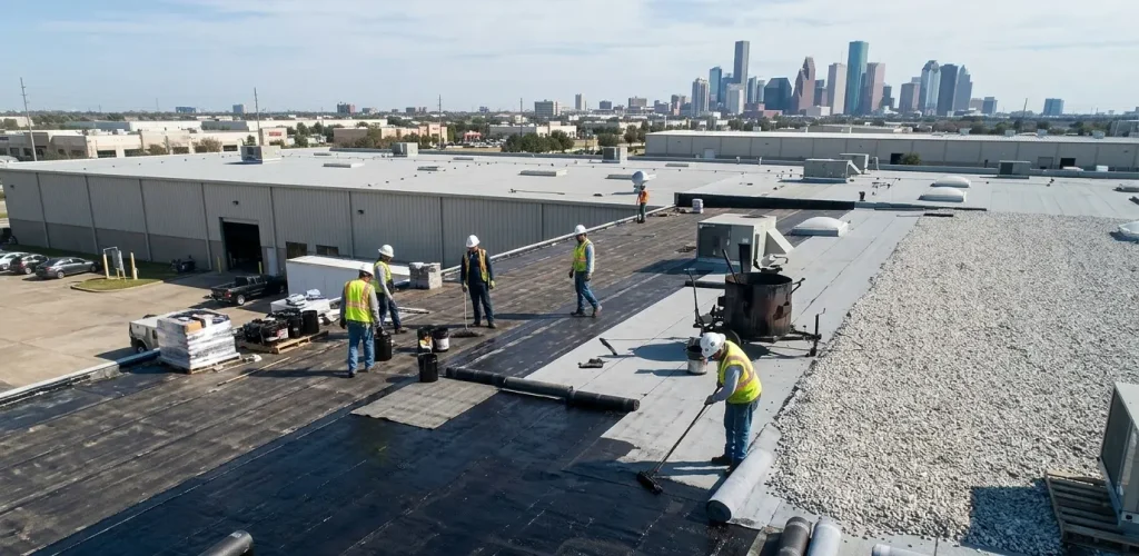 Pros of built-up roofing systems.webp