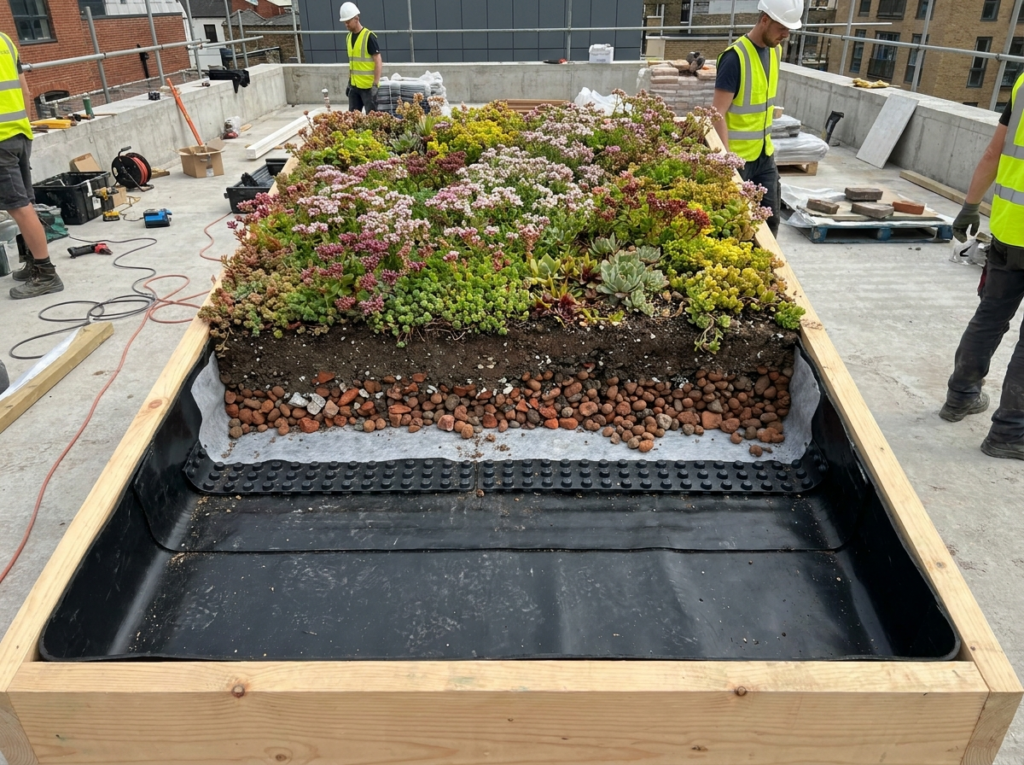 Green roofing systems Houston