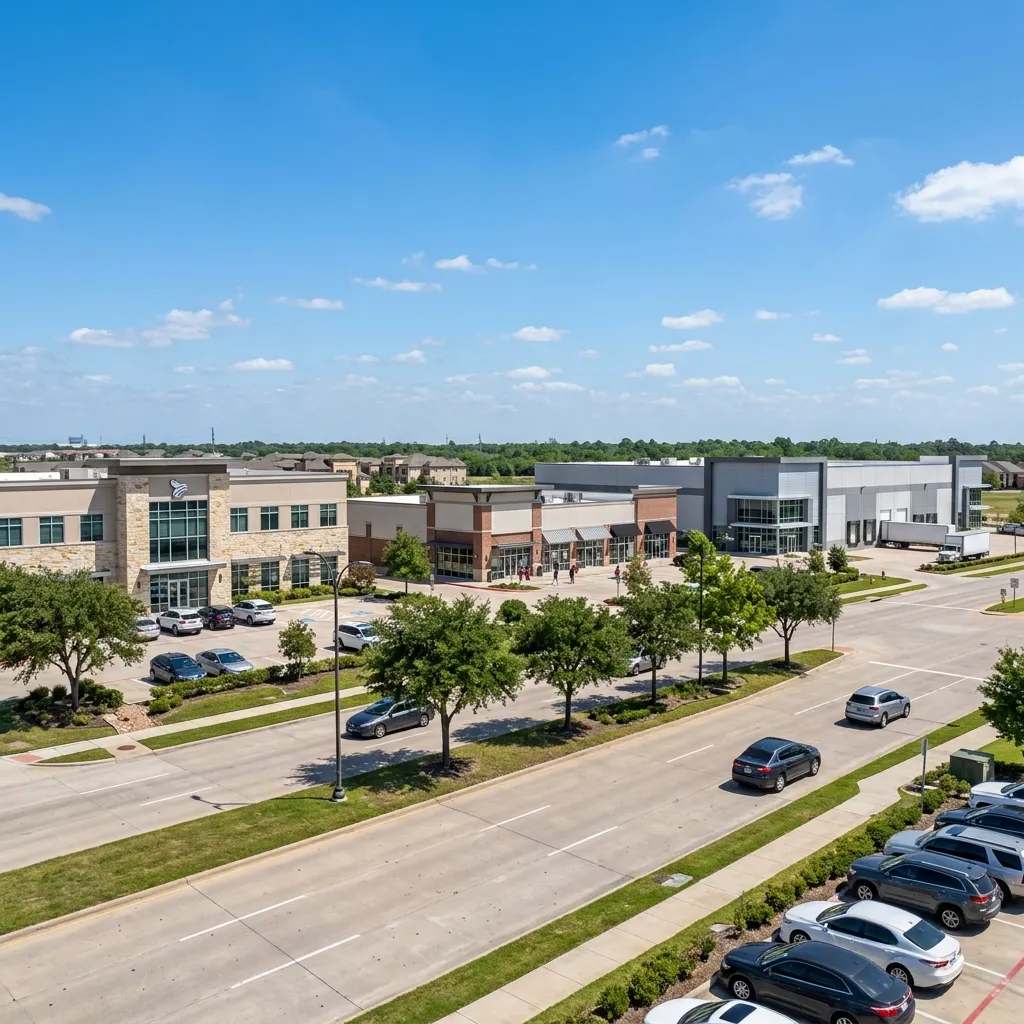 Commercial roofing in Missouri City, TX for offices, retail centers, and warehouses