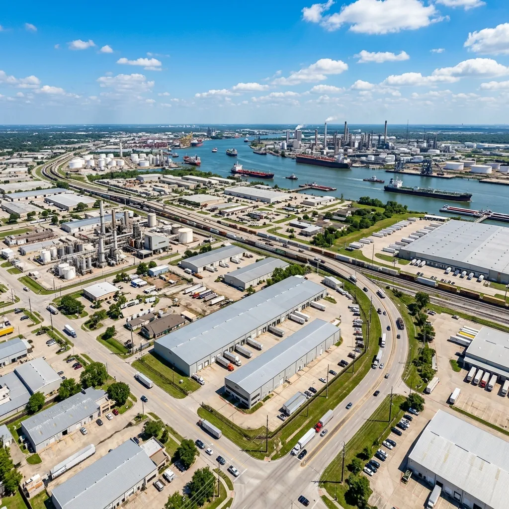Commercial district in Pasadena, TX
