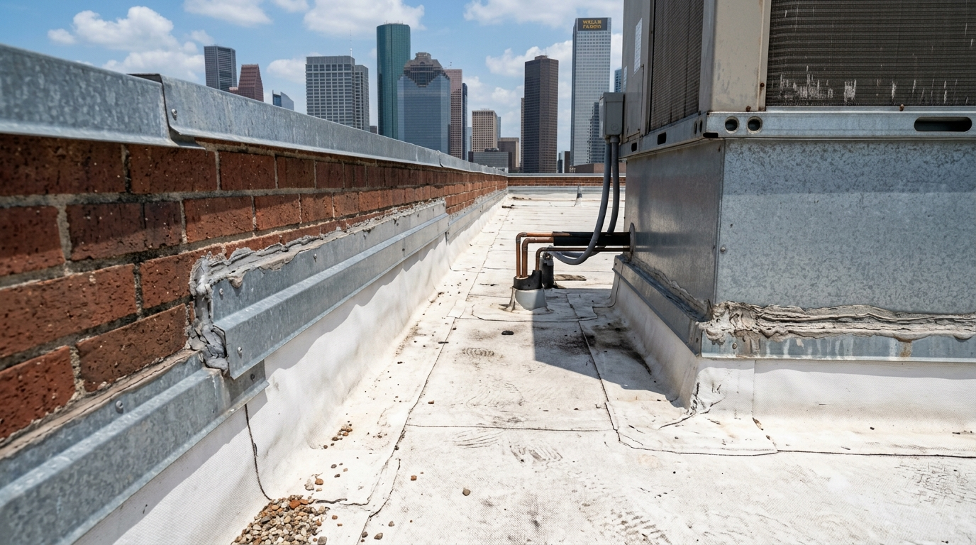 Commercial Roof Flashing Failures in Houston